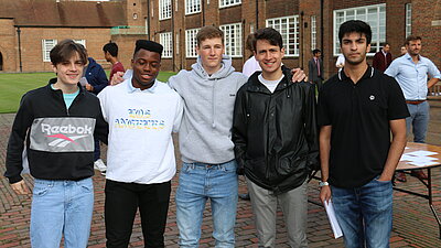 Sixth Formers on A-level results day 1