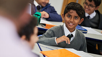 Smiling pupil