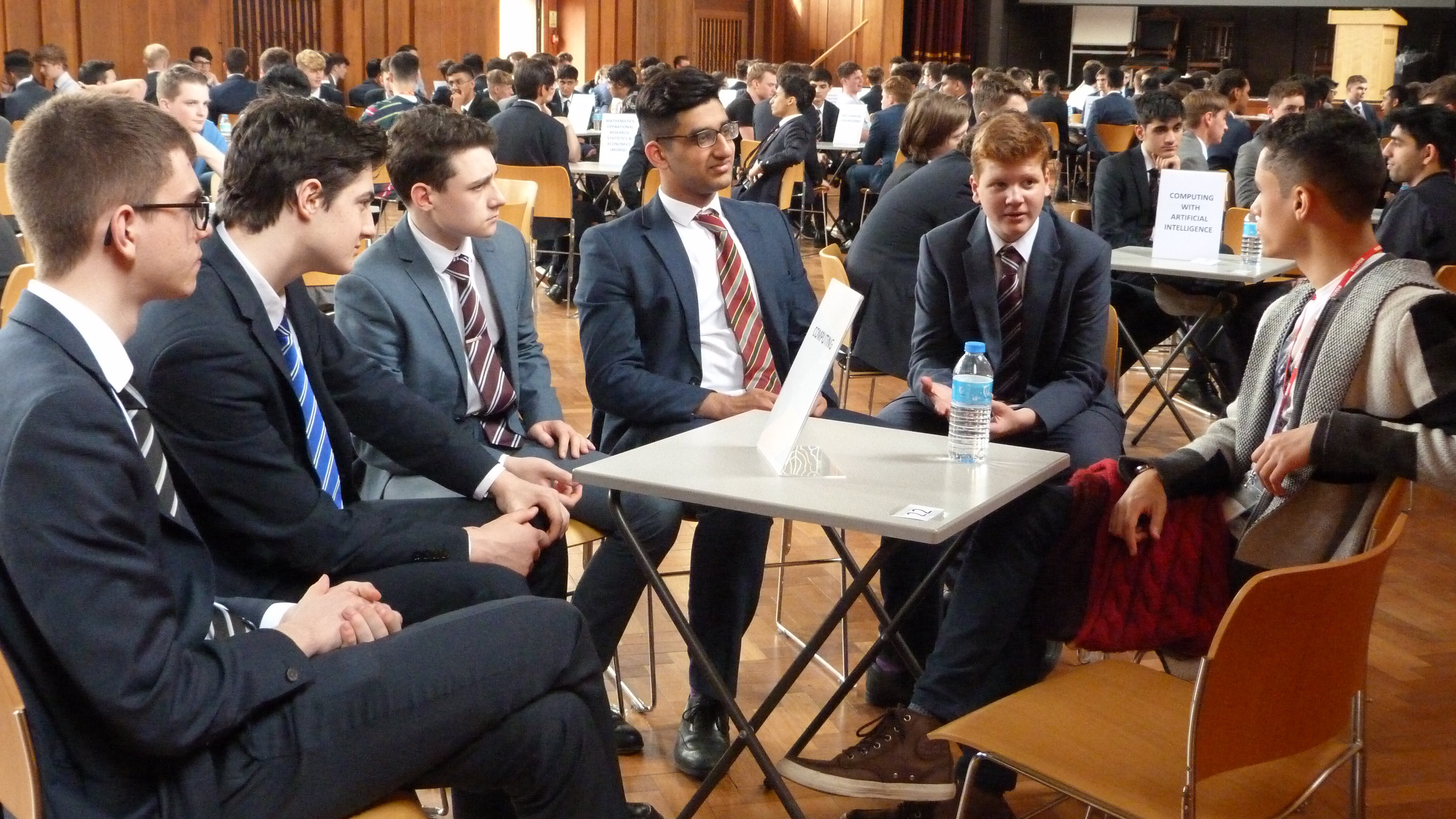 Pupils in discussion with OMT