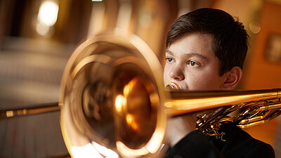 Pupil playing Trombone